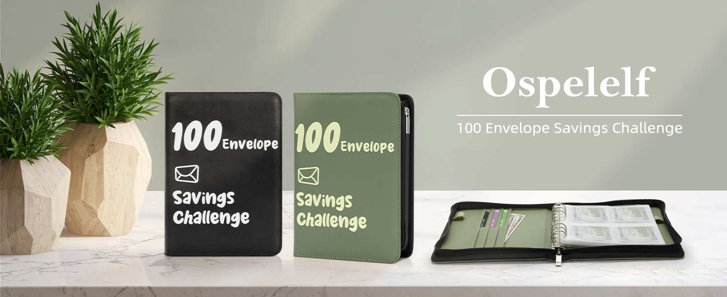 Amazon.com : Ospelelf 100 Envelopes Money Saving Challenge Book